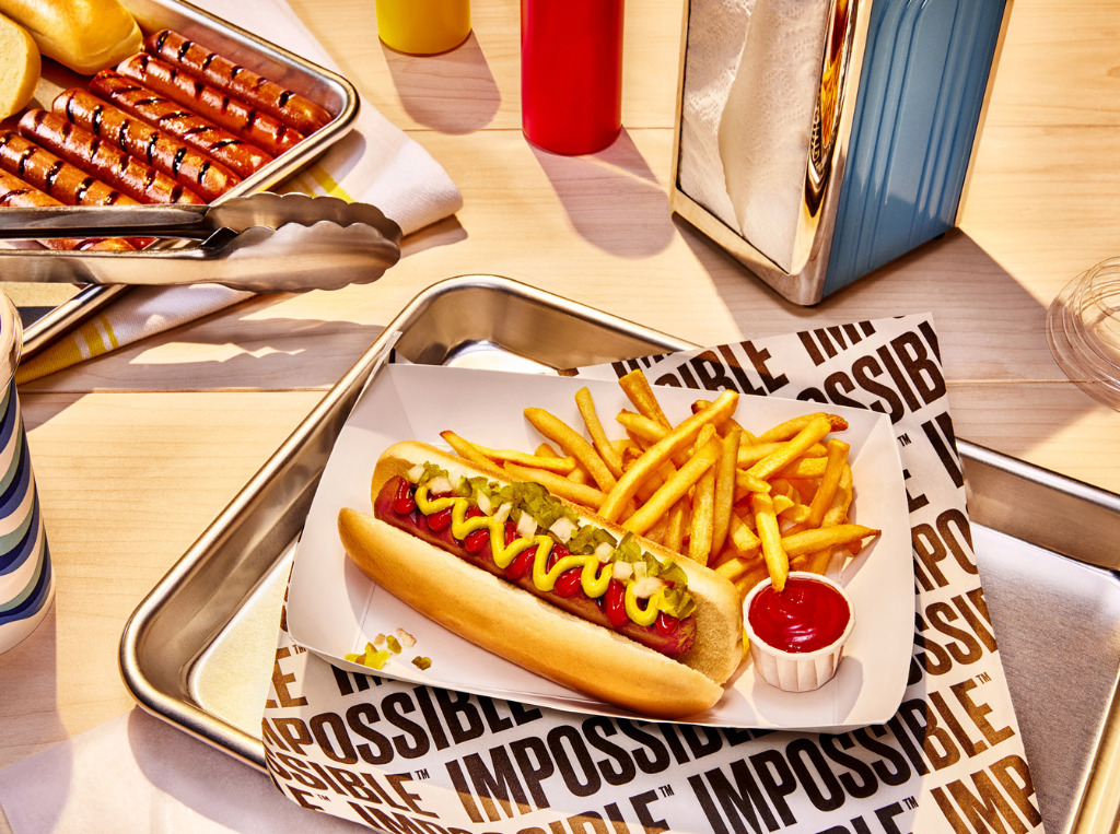 IMpossible Foods hot dog