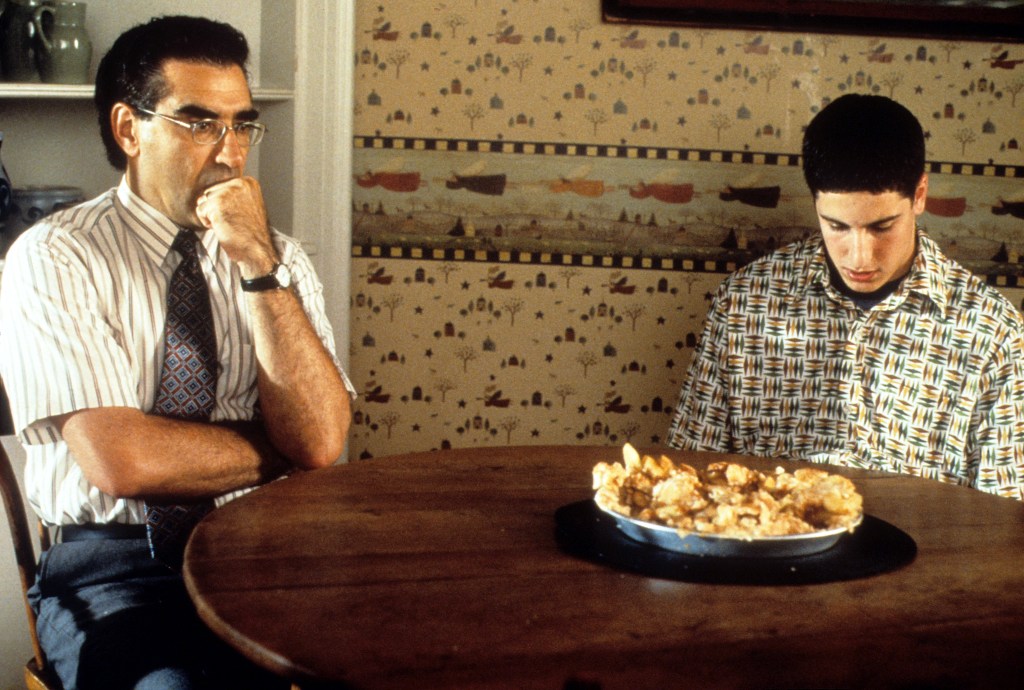 eugene levy and jason biggs in a scene from "American Pie"