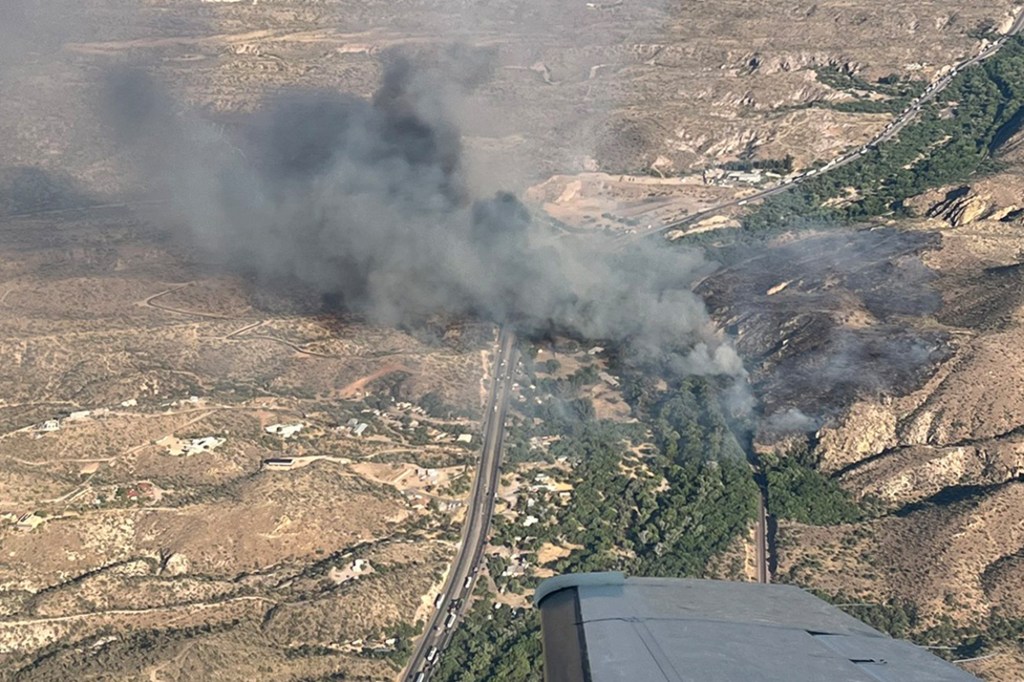 Officials with the Arizona Department of Forestry and Fire Management said the Rose Fire started on Wednesday about 4 miles south of Wickenburg on the east side of U.S. 60.