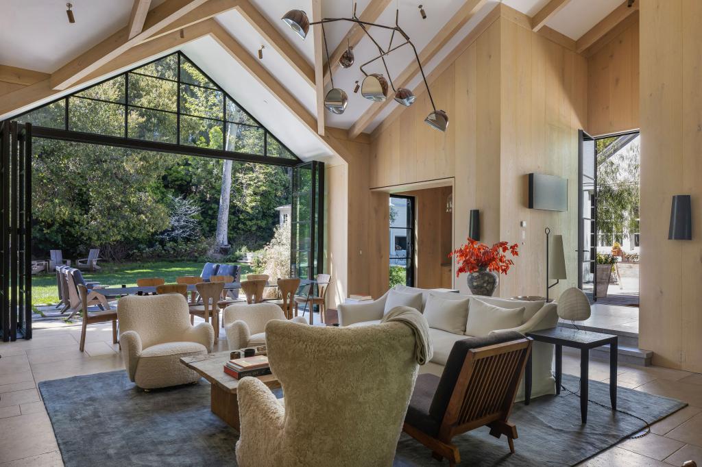 The Goop founder's six-bedroom, 8,000 square foot pad sits on two-thirds of an acre in Mandeville Canyon, a secluded, celebrity haven that forms part of the Brentwood neighborhood. 