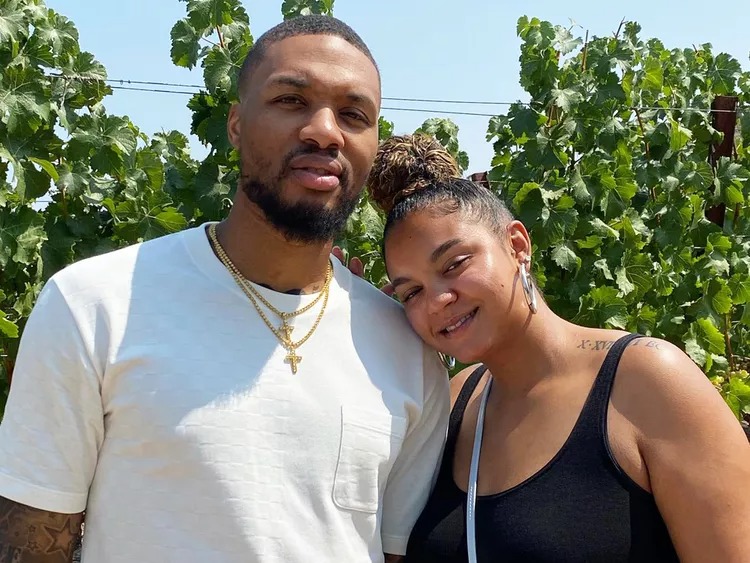 Damian Lillard and Kay'la Hanson.