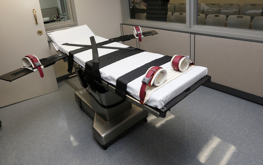 The execution room at the Oklahoma State Penitentiary in McAlester.