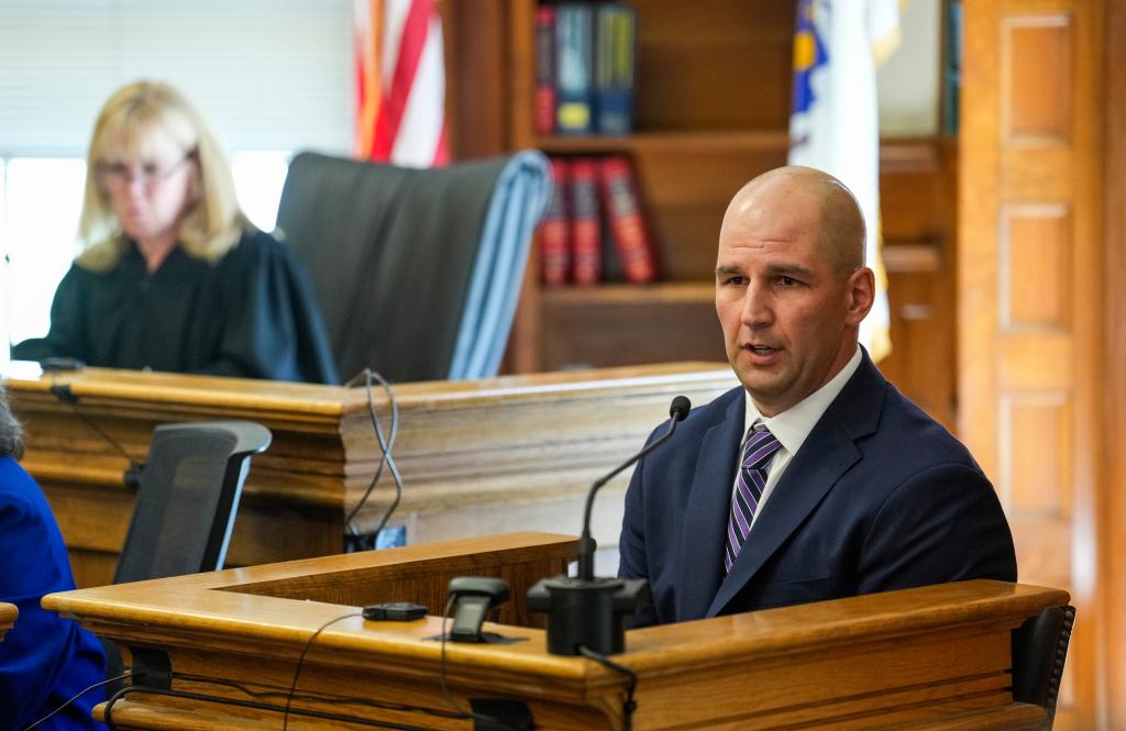 Massachusetts State Police Trooper Michael Proctor takes the stand to testify