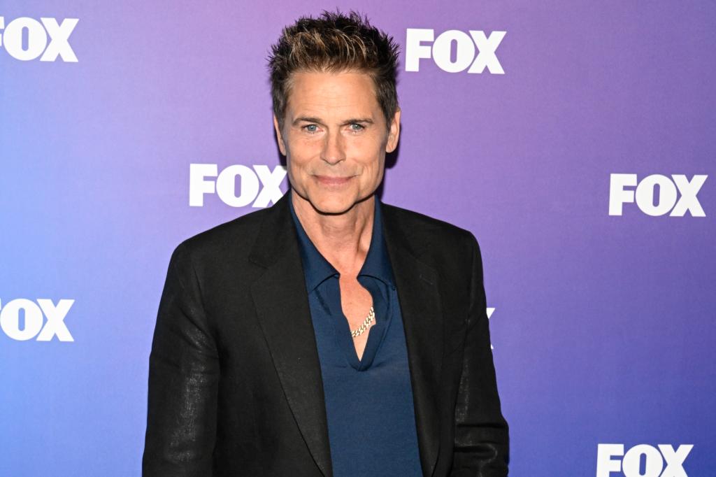 Rob Lowe in a suit at the Fox 2024 Upfront Red Carpet event held in Ritz-Carlton Nomad, New York City