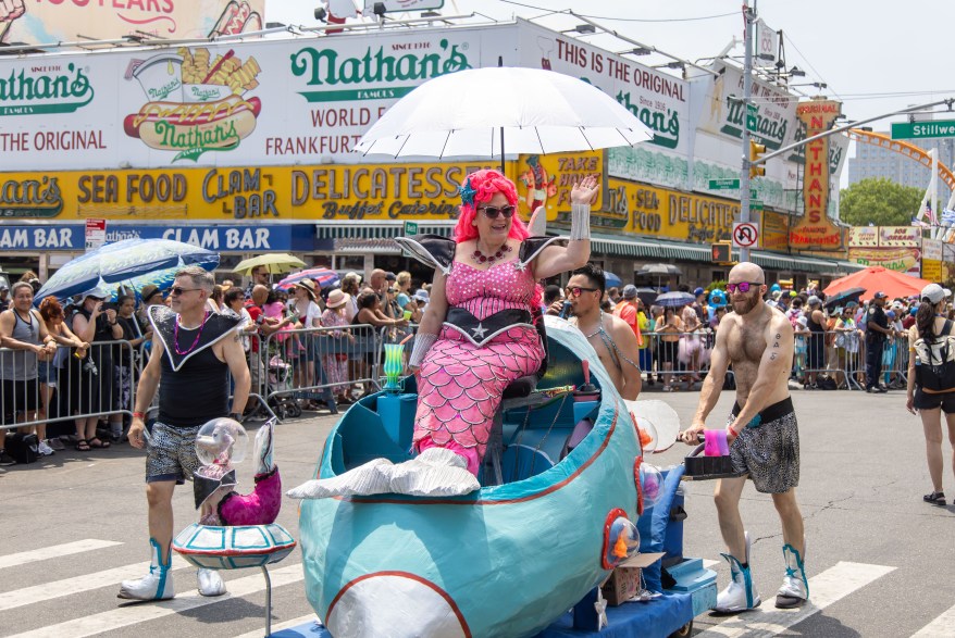 Participants were decked out in mermaid-chic costumes.