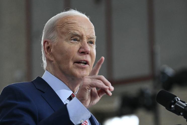 President Biden speaks during a campaign rally in Philadelphia, Pennsylvania.