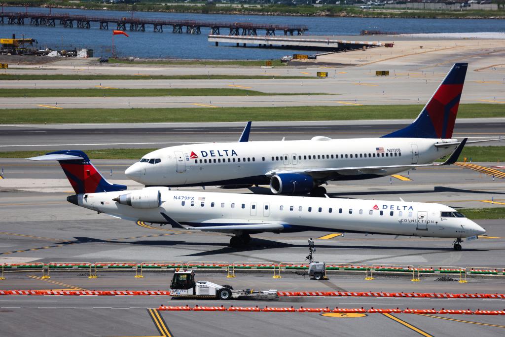 A Delta Airlines' Boeing 737 plane.