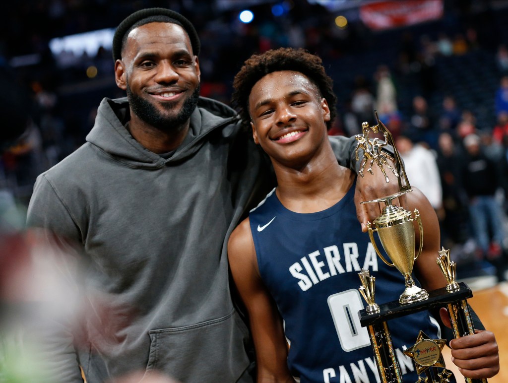 LeBron and Bronny James will unite with the Lakers.