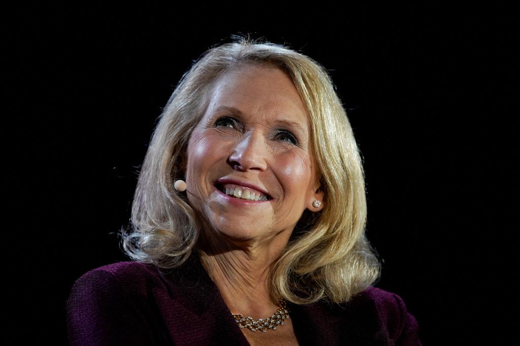 Shari Redstone, president of National Amusements and Vice Chairman, CBS and Viacom speaks at the WSJTECH live conference in Laguna Beach, California.