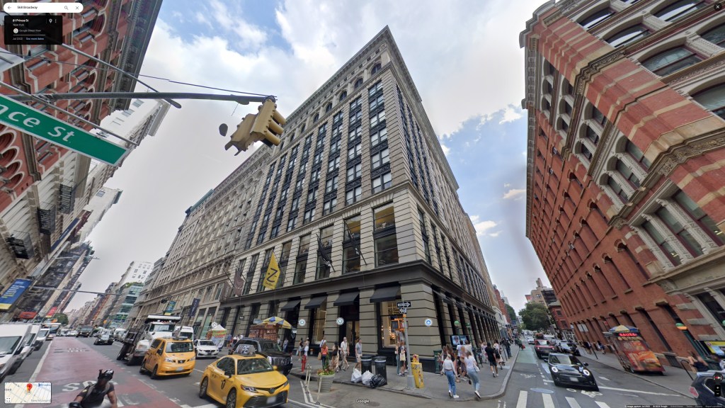 A busy street scene in Soho, New York.