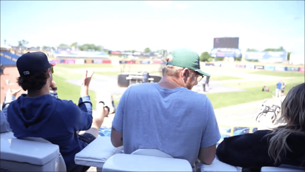 "Roto-Rooter Toilet Row" at the Captains minor league stadium.