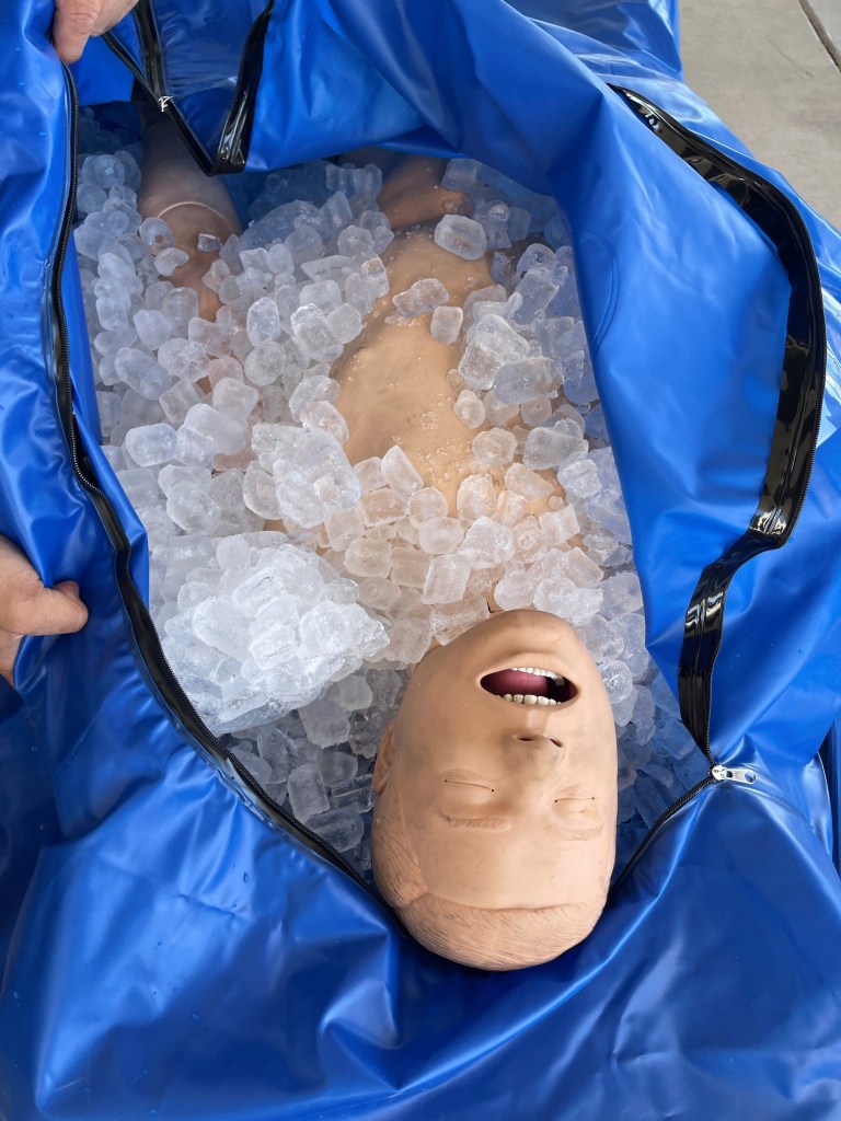 The cold water immersion therapy already used by hospitals in the area will also now be used by Phoenix fire and paramedics personnel on every patient they encounter this season with signs of heat stroke.