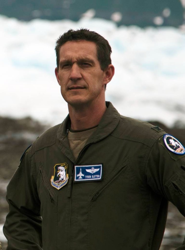 Col. Mark “Tyson” Sletten was aboard the small aircraft that plunged into Crescent Lake near Moose Pass on the Kenai Peninsula.