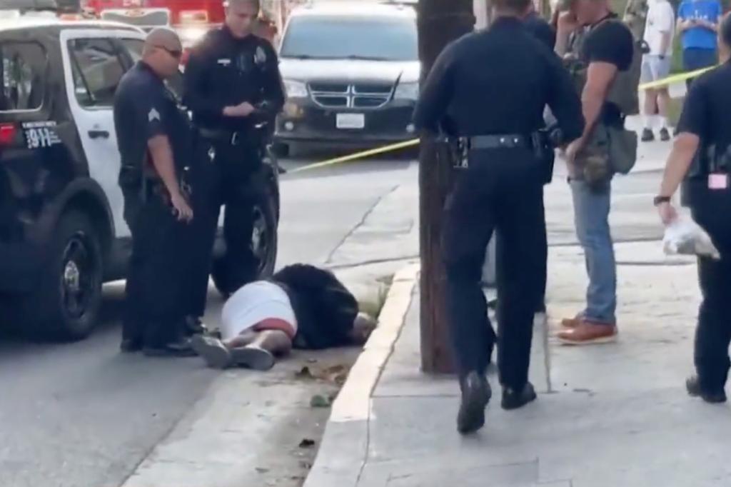 Deshaun Stamps, 29, getting arrested. 