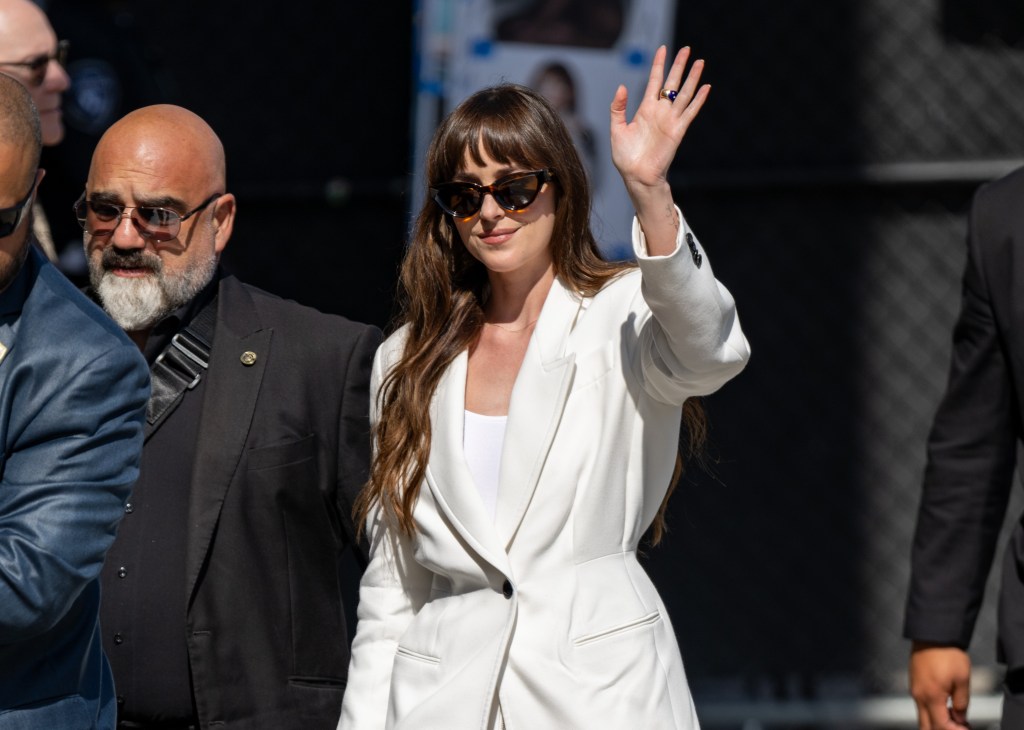 Dakota Johnson was spotted arriving to the ABC late-night show in LA on June 19, 2024.