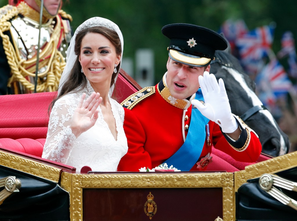 Kate Middleton and Prince William at their wedding