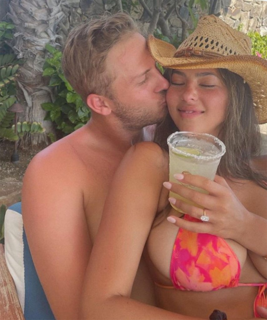 Jared Goff and Christen Harper got engaged on vacation in Cabo, Mexico on June 16, 2022.
