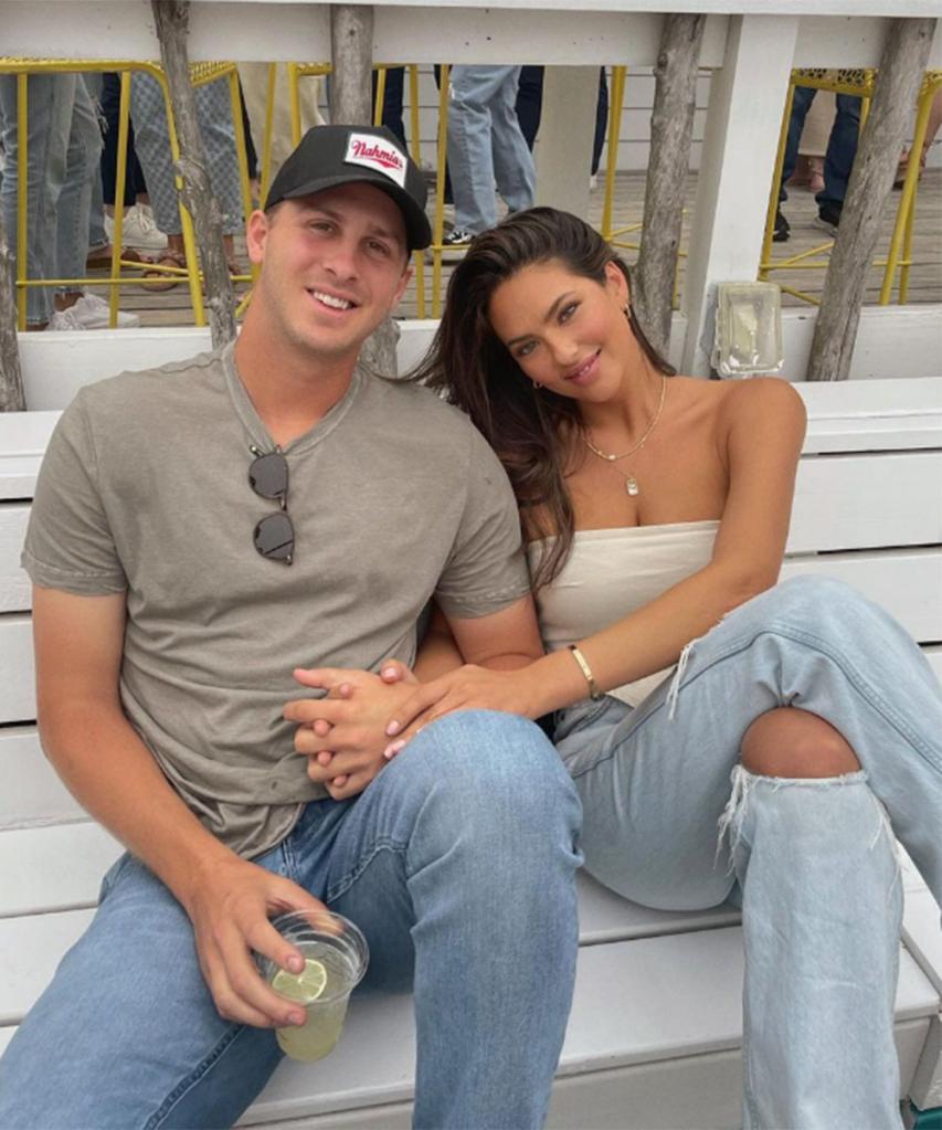 Jared Goff and Christen Harper.