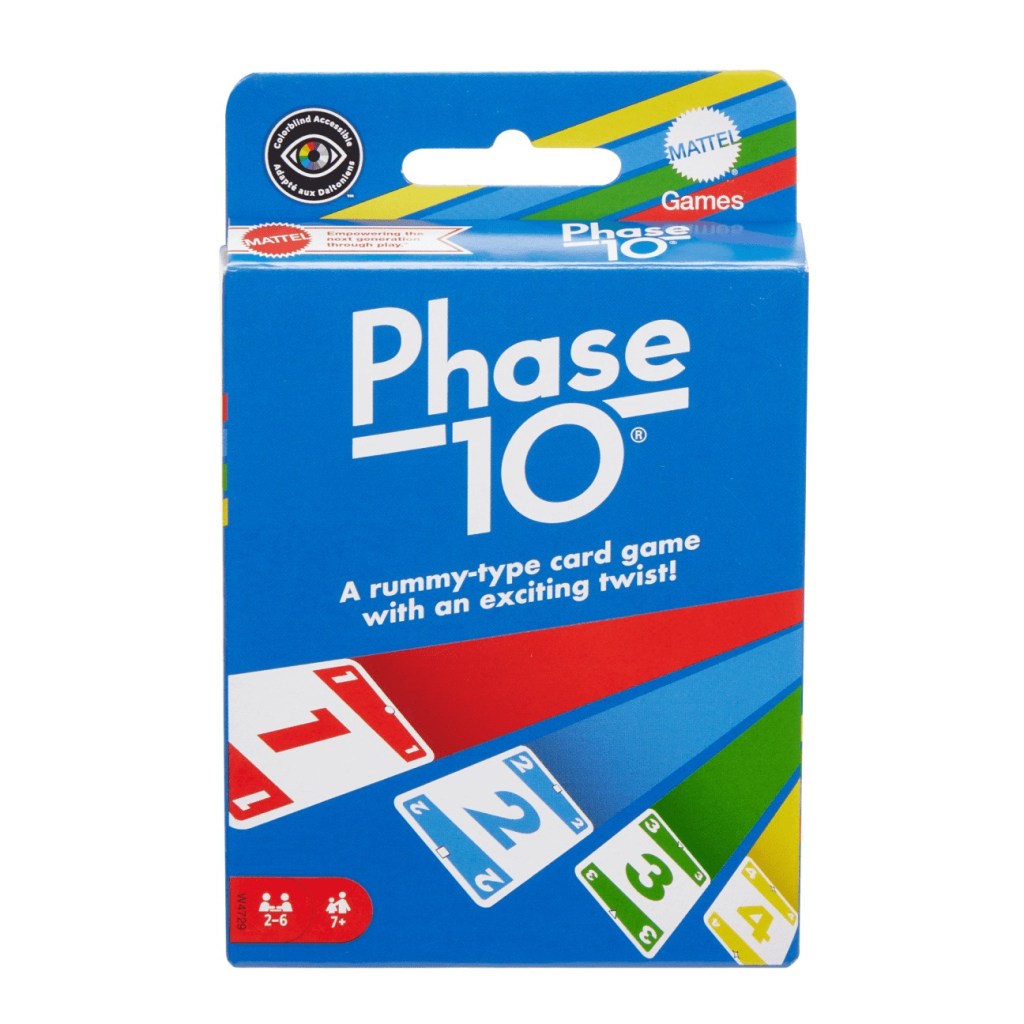 Phase 10 is one of the games being reworked for colorblind players.