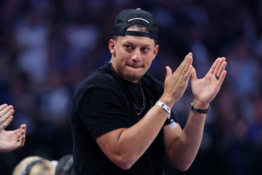Patrick Mahomes, at Game 3 of the NBA Final, wasn't a fan of Payton Pritchard's buzzer-beater in Game 5. 