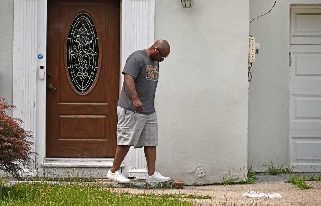 Bowman leaving his home in Yonkers on June 26, 2024 the day after suffering his double-digit loss.