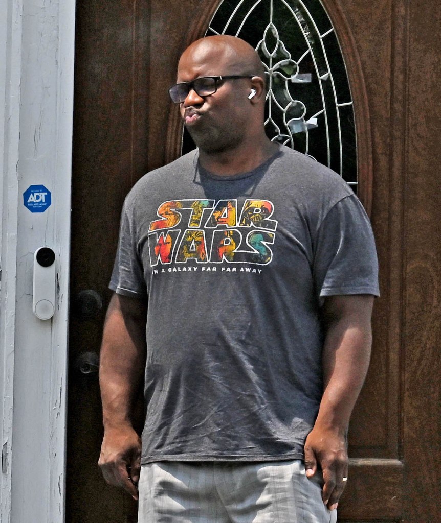 Congressman Jamaal Bowman (pictured) leaves his home in Yonkers after getting beat by George Latimer in the Democratic primary for the 16th Congressional District in New York.