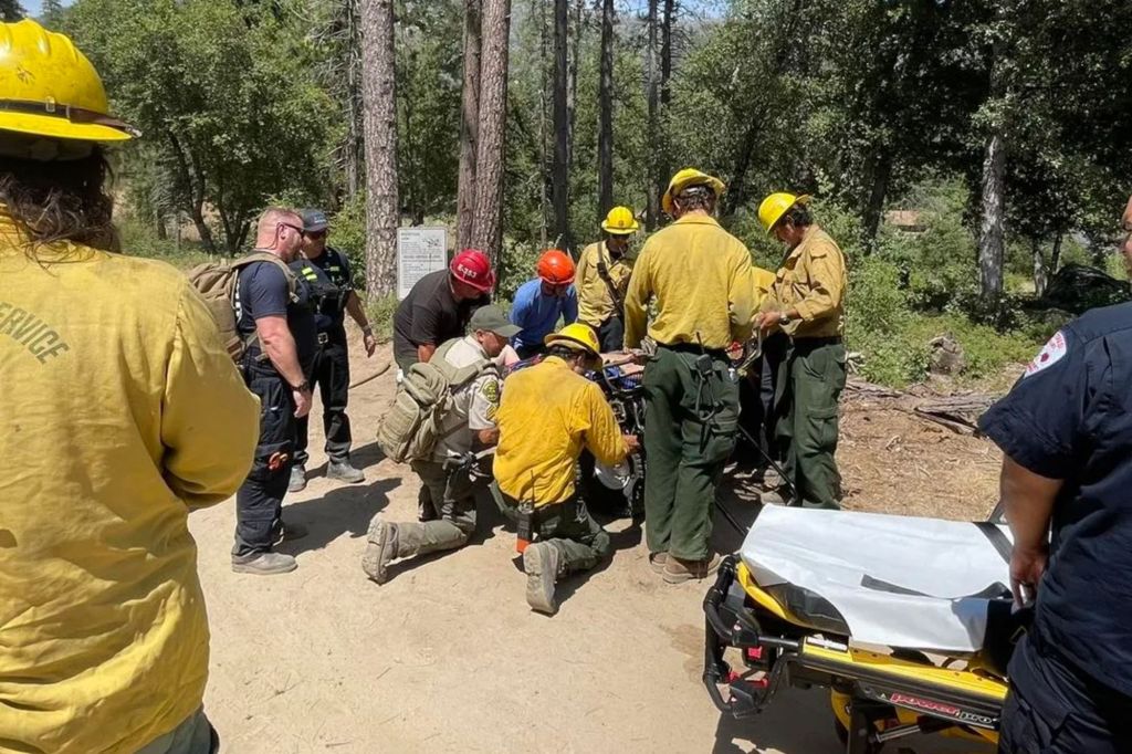 A search and rescue team recovered the bodies of a man and woman at a waterfall near Yosemite National Park in California.