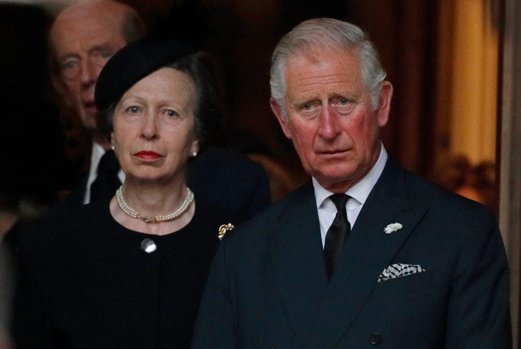 Prince Charles and Princess Anne attending the funeral of Patricia Knatchbull, Countess Mountbatten of Burma at St Paul's Church.