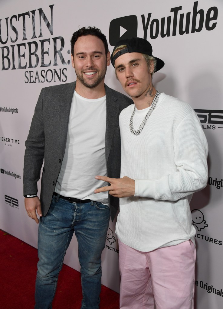 Scooter Braun and Justin Bieber