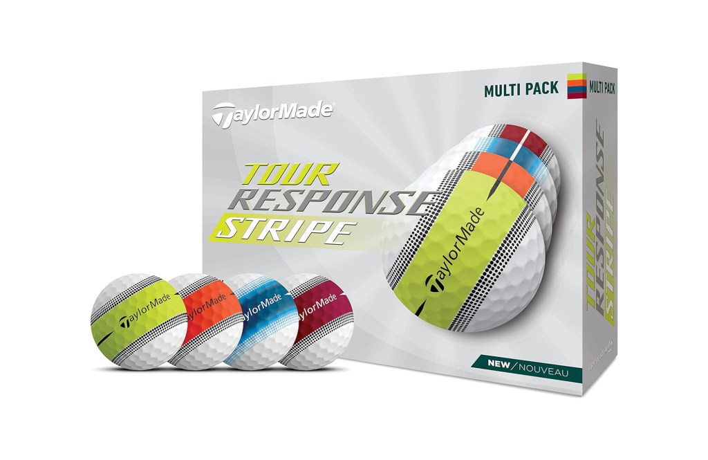 TaylorMade Golf TOUR RESPONSE STRIPE BALL MULTI PACK DOZEN
