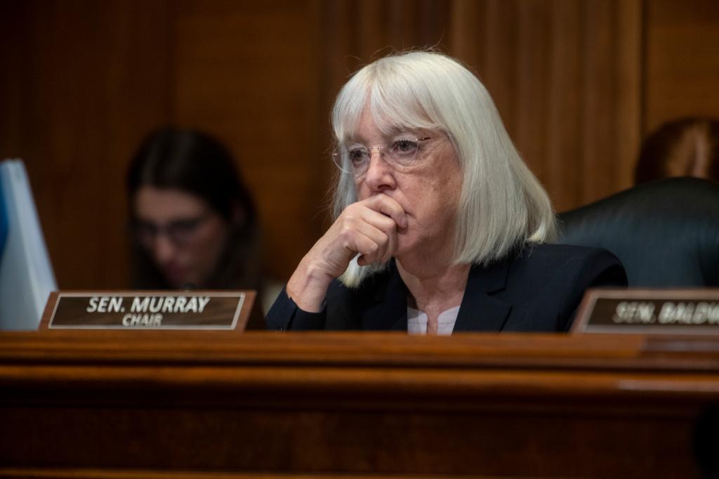 Subcommittee on Labor, Health and Human Services, and Education, and Related Agencies Chair Patty Murray (Democrat of Washington) questions United States Secretary of Labor Julie A. Su during a hearing to examine proposed budget estimates and justification for fiscal year 2025 for the Department of Labor, in the Dirksen Senate Office Building in Washington, DC, Thursday, May 9, 2024