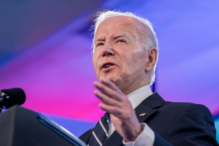 President Joe Biden delivers remarks at Everytown for Gun Safety Action Fund's annual 'Gun Sense University' conference in Washington, DC.