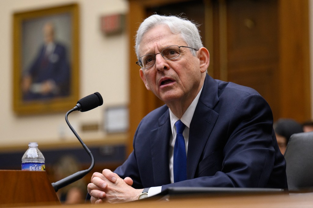 Attorney General Merrick Garland testifies during a House Judiciary Committee hearing titled "Oversight of the US Department of Justice" on Capitol Hill in Washington, DC, on June 4, 2024.