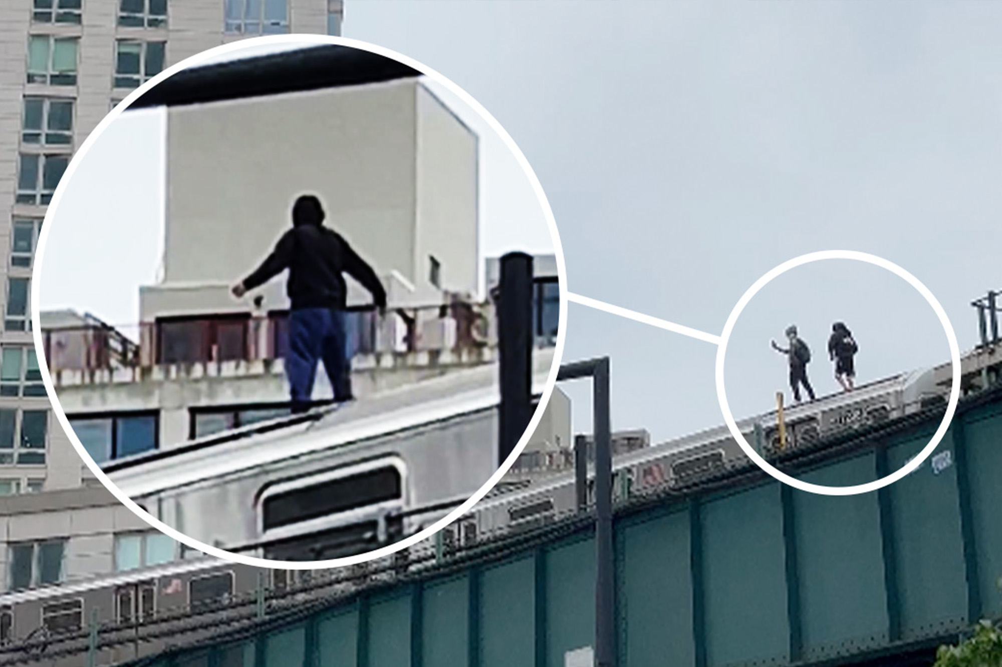 Subway surfers caught riding the train in Queens