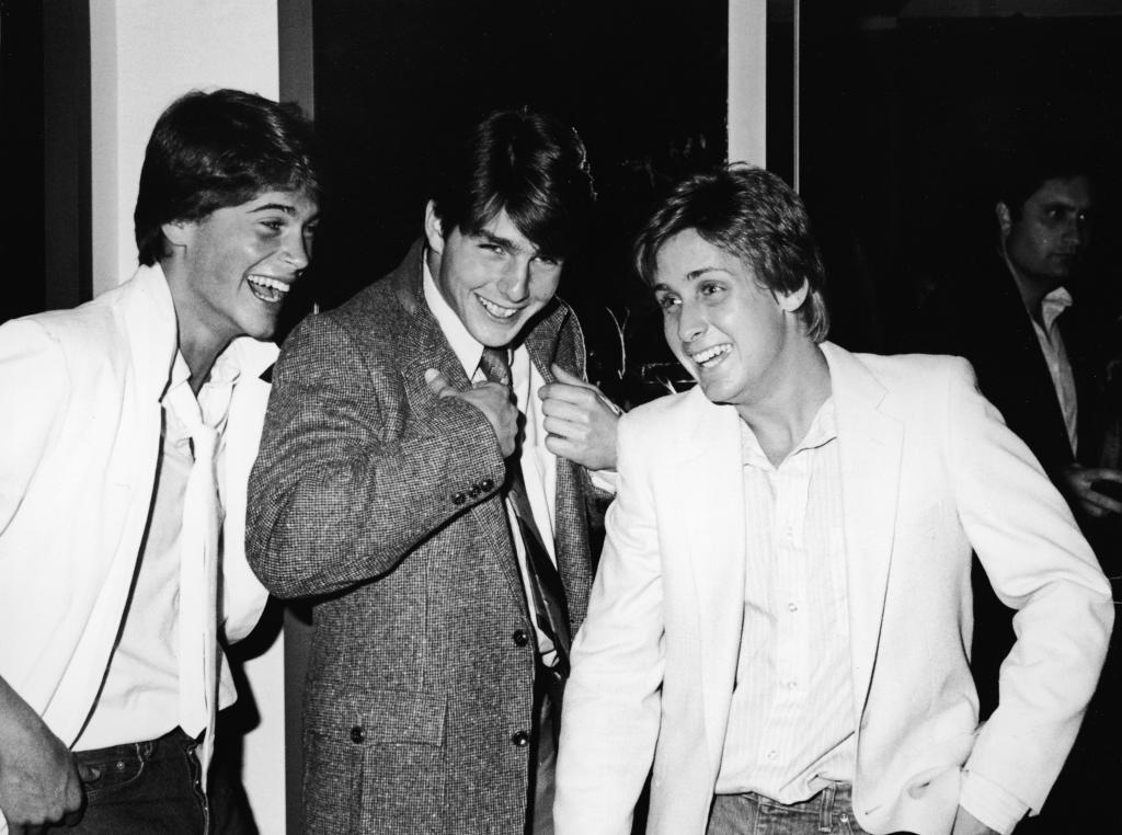 Rob Lowe, Tom Cruise, and Emilio Estevez in 1982. 