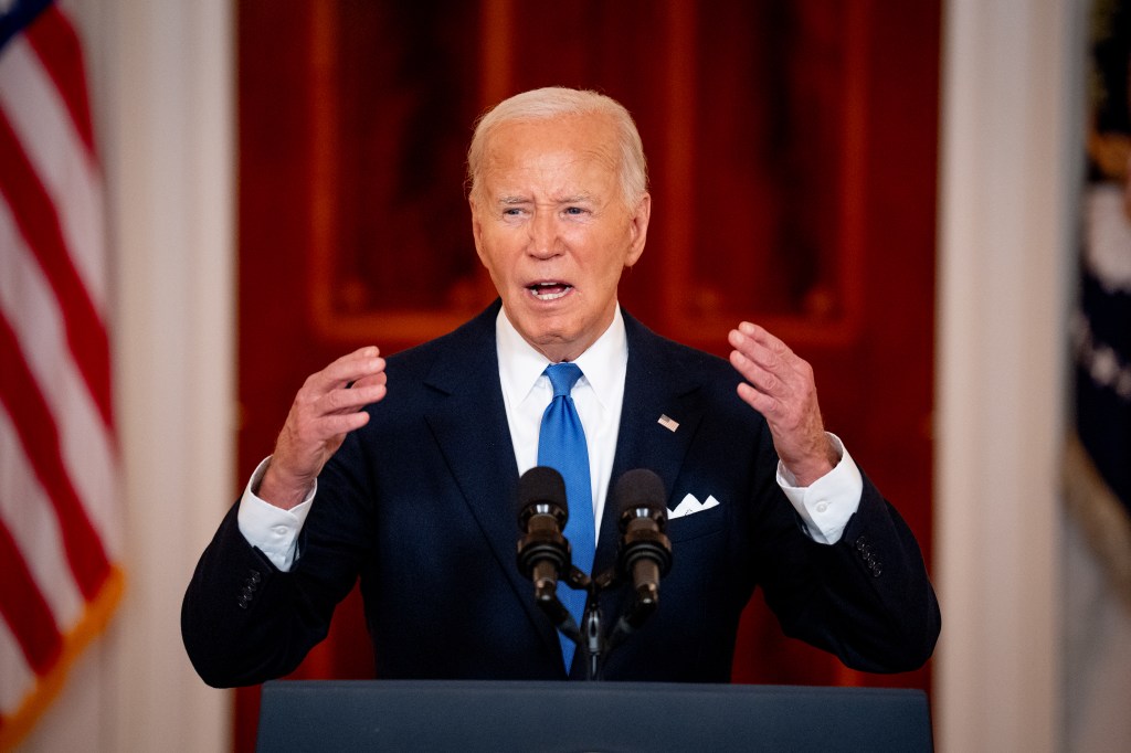 President Joe Biden speaks to the media following the Supreme Court's ruling on charges against former President Donald Trump that he sought to subvert the 2020 election.