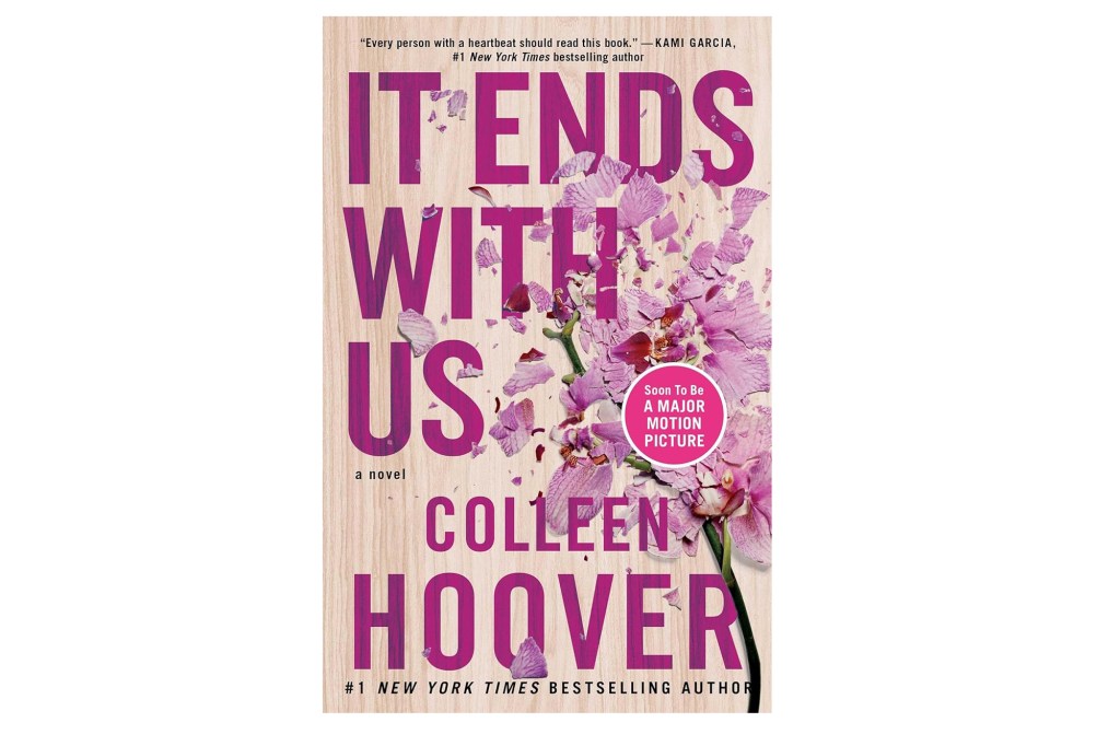 Book cover decorated with purple flowers