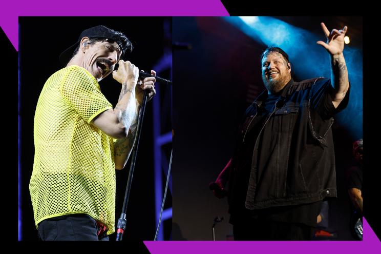 Red Hot Chili Peppers frontman Anthony Kiedis (L) and Jelly Roll are headlining at the 2024 Harley Davidson Homecoming.