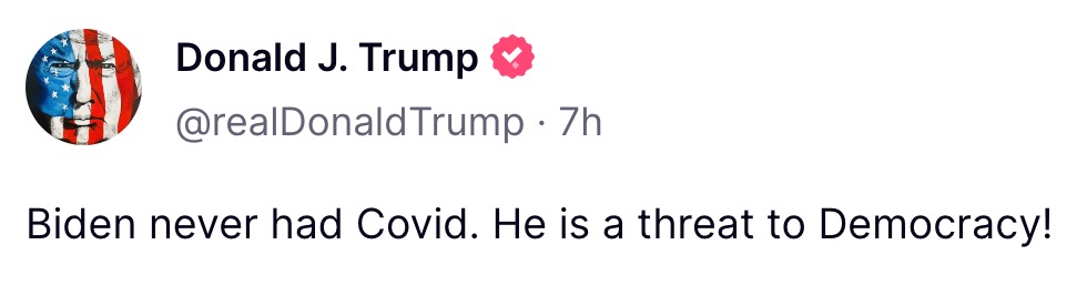 Former President Trump, 78, followed up his claim by challenging Biden's ability to remain president for the rest of his term. 