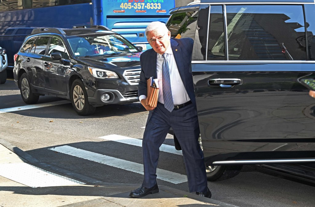 menendez outside court