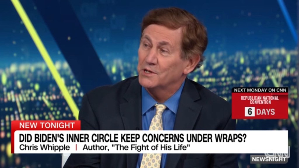 Biographer Chris Whipple on a CNN panel.