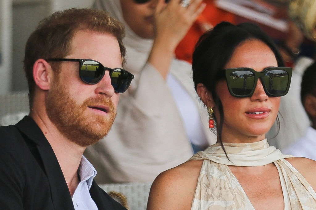 Prince Harry and Meghan, Duke and Duchess of Sussex, attending a polo fundraiser event in Lagos, Nigeria