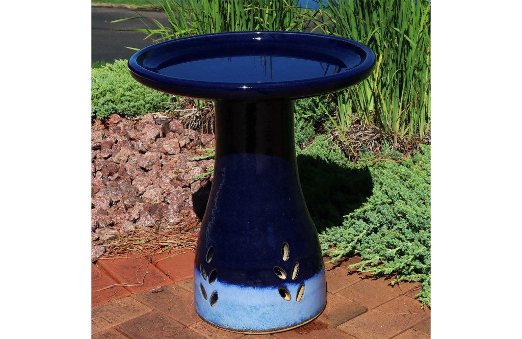 Ceramic Fountain Birdbath
