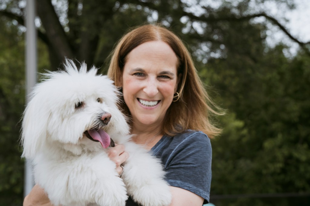 Shayna Maydele, a 5-year-old Coton de Tulear from the Upper East Side, and her owner, Heidi Silverstone.