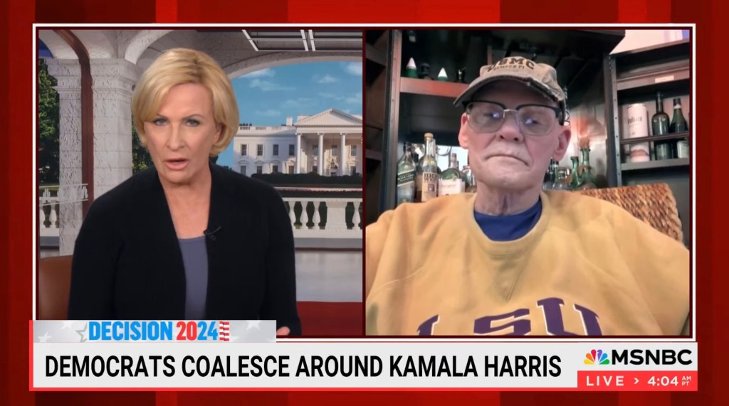 James Carville (right) told "Morning Joe" co-host Mika Bzezinsky that Kamala Harris has "tough sledding" ahead in her quest to beat Trump and clinch the presidency.