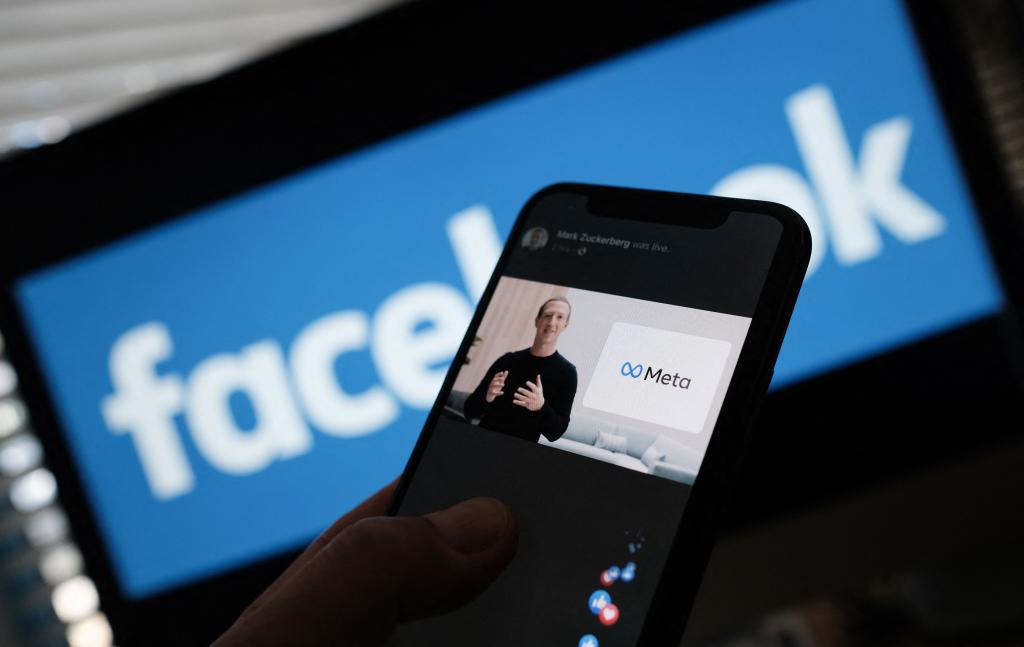 Meta's Facebook on smartphone