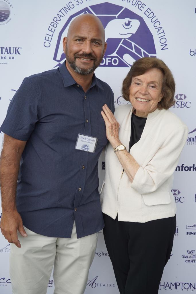 Frank Quevedo and Sylvia Earle attend the SOFO's 33rd Annual Gala at the South Fork Natural History Museum on August 6, 2022 in Bridgehampton, New York. 