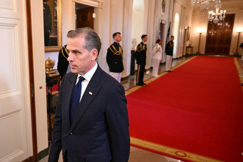 Hunter Biden, son of US President Joe Biden, arrives for a Medal of Honor ceremony in the East Room of the White House in Washington, DC, on July 3, 2024. 