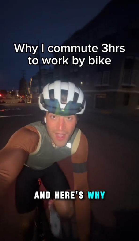 Triathlete and fitness influencer Alex Heatzig, a project manager, in San Francisco, California. 