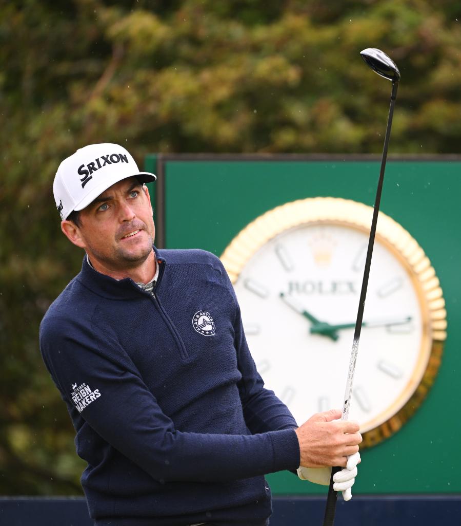 Keegan Bradley practicing at Royal Troon on Tuesday.